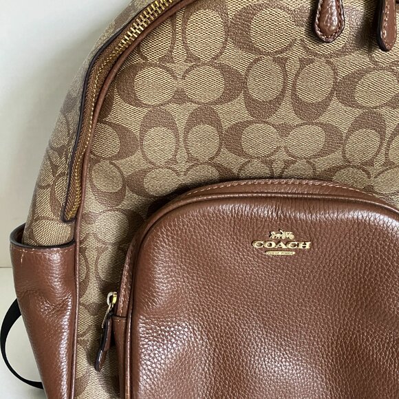 Coach 5671 Signature Canvas Bagpack Brown READ. main image 16